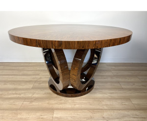 Runder Esstisch im Art-Deco-Stil Palisander "Milano"