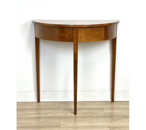 Biedermeier Wand Tisch halbrund aus Kirschholz (S18)