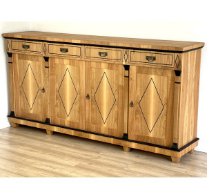 Biedermeier-Anrichte mit Türen und Schubladen, Ölwachs-Finish (B16A)