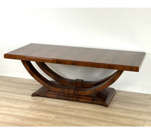 Stilvoller Art Deco Couchtisch ,,Bielefeld" aus Walnussholz