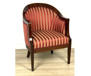 Klassischer Salonstuhl, Nussbaum Hochglanz (F29)