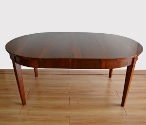 T26 Biedermeier Esstisch aus Nussbaum 120cm=250 cm