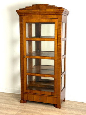 Biedermeier Vitrinenschrank Kirschbaum (V14)