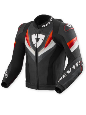 Kurtka motocyklowa skórzana REV’IT! Quantum 3 Pro czarno-czerwona