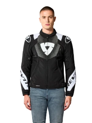 Kurtka motocyklowa tekstylna REV’IT! Hyperspeed 3 H2O czarno-biała