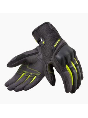 Rękawice motocyklowe damskie tekstylne REV’IT! Volcano czarno-fluo żółte