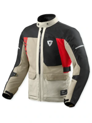 Kurtka motocyklowa tekstylna REV’IT! Convergent H2O brązowo-czerwona