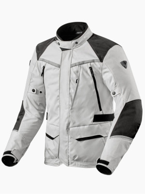 Kurtka motocyklowa tekstylna REV’IT! Voltiac 3 H2O jasnoszaro-czarna