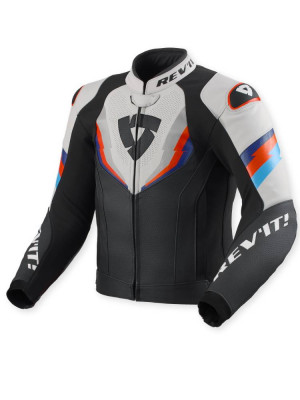 Kurtka motocyklowa skórzana REV’IT! Quantum 3 czarno-jasnoszara