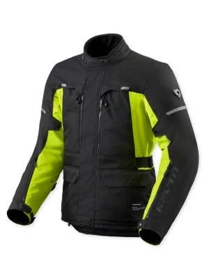 Kurtka motocyklowa tekstylna REV’IT! Outback 5 H2O czarno-fluo żółta
