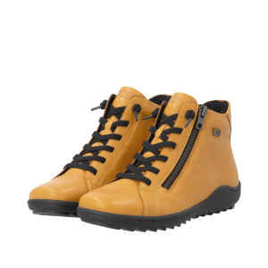 Damskie Trzewiki REMONTE R1455-68 yellow - Skóra naturalna