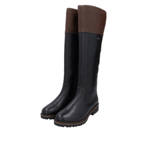 Damskie Kozaki REMONTE R6581-02 Czarne - Skóra naturalna