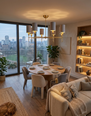 Lampa wisząca Velora – złoty patynowany żyrandol w stylu modern classic, elegancki żyrandol z mosiądzu 8-ramienny