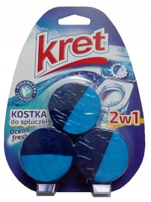 Kostka do spłuczki Kret 3x40g /ocean fresh/2w1