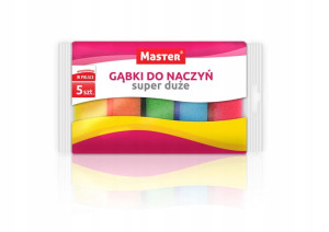 Zmywak kuchenny gąbki do naczyń Master super duże a'5szt. (S058)