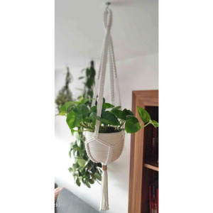 Kwietnik pleciony ze sznurka-makrama - długość 60cm. kwiaty doniczkowe
