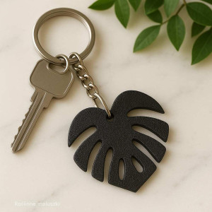 Brelok do kluczy Monstera czarny
