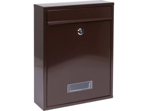 Skrzynka na listy pocztowa 360x260x80mm brązowa