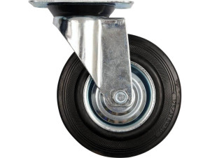 Kółko skrętne z czarną gumą 125mm 87313 vorel