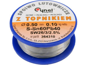 Spoiwo lutownicze sn60pb40 0,5/100 76800 cynel