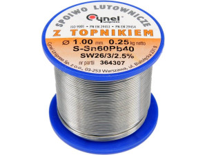 Spoiwo lutownicze sn60pb40 1,0/250 76811 cynel