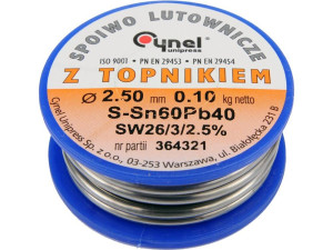 Spoiwo lutownicze sn60pb40 2,5/100 76822 cynel