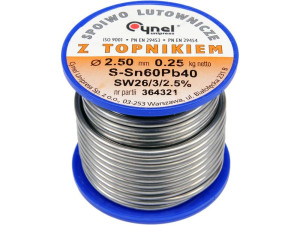 Spoiwo lutownicze sn60pb40 2,5/250 76823 cynel