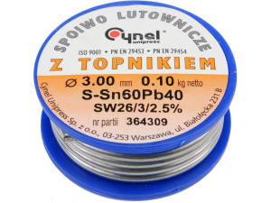 Spoiwo lutownicze sn60pb40 3,0/100 76826 cynel