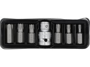 Końcówki wkrętakowe torx security, kpl. 7 szt. bity 1/2 yato
