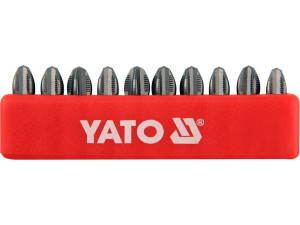 Końcówki wkrętakowe ph3x25 mm, kpl. 10 szt. bity 1/4 yato