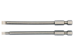 Końcówki wkrętakowe 1/4, płaskie: 4x100mm 5x100mm bity yato