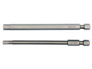 Końcówki wkrętakowe 1/4, 2 szt - hex tamperproof: 4x100mm 6x100mm bity yato