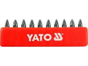 Końcówki wkrętakowe pz1x25 mm, kpl. 10 szt. yt-0470 yato