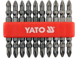 Końcówki wkrętakowe dwustronne ph2x65 mm, kpl. 10 szt. bity 1/4