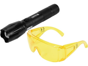Latarka uv do klimatyzacji bursztynu 1w + okulary
