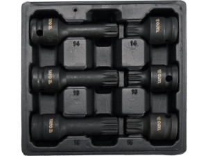 Zestaw udarowych kluczy trzpieniowych spline 1/2"