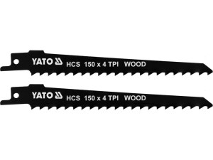 Brzeszczoty do drewna hcs 150mm 4tpi 2szt yato yt-33921