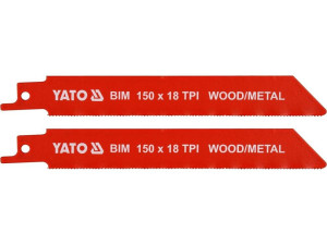 Brzeszczoty bim do drewna i metalu 150mm 18tpi 2szt yato yt-33931