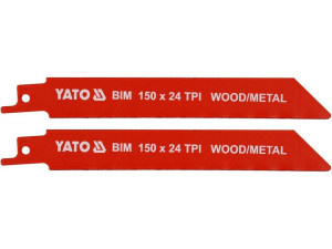 Brzeszczoty do metalu i drewna bim 150mm 24tpi 2szt yato yt-33932