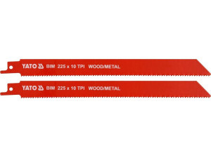 Brzeszczoty do drewna i metalu bim 225mm 10tpi 2szt yato yt-33933
