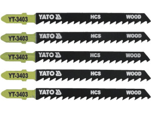 Brzeszczot do wyrzynarki typ t, 6 tpi, do drewna, 5 szt yt-3403 yato