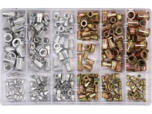 Zestaw nitonakrętek mix stalowe, aluminiowe m3- m10, 300szt yt-36480 yato