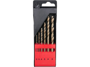 Zestaw wierteł do metalu co-hss 6 sztuk 2-8mm yt-41602 yato