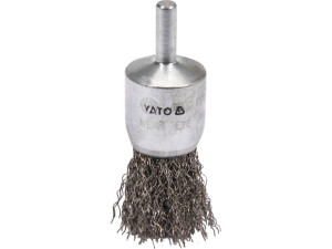 Szczotka czołowa z trzpieniem 25mm inox yato