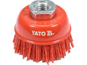 Szczotka tarczowa 65mm m14 nylon czerwony yato