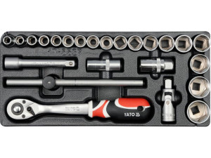 Wkład do szuflady zestaw nasadek 1/2 24cz. yt-5537 yato