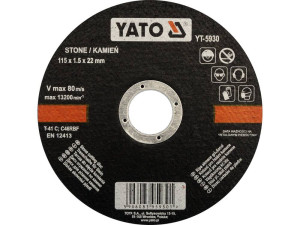Tarcza do cięcia kamienia 115x1,5x22 mm yt-5930 yato