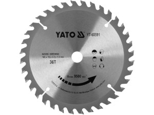 Tarcza widiowa do drewna 165x36tx16mm yato
