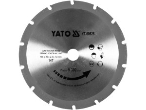 Tarcza widiowa do cięcia drewna konstrukcyjnego 185/14t 20mm
