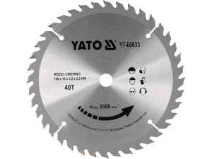 Tarcza widiowa do drewna 190x40tx16mm yt-60633 yato